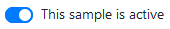 Sample active